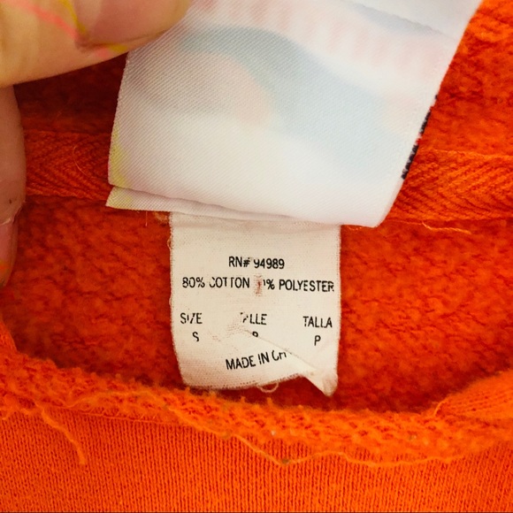 5TH & OCEAN Detroit Tigers baseball Orange womens hoodie size small - Picture 5 of 6